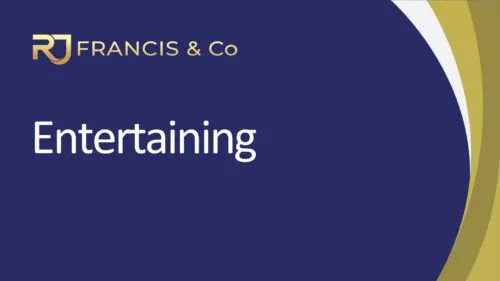 Fact Sheet - Entertaining R J Francis & Co Fact Sheet - Entertaining